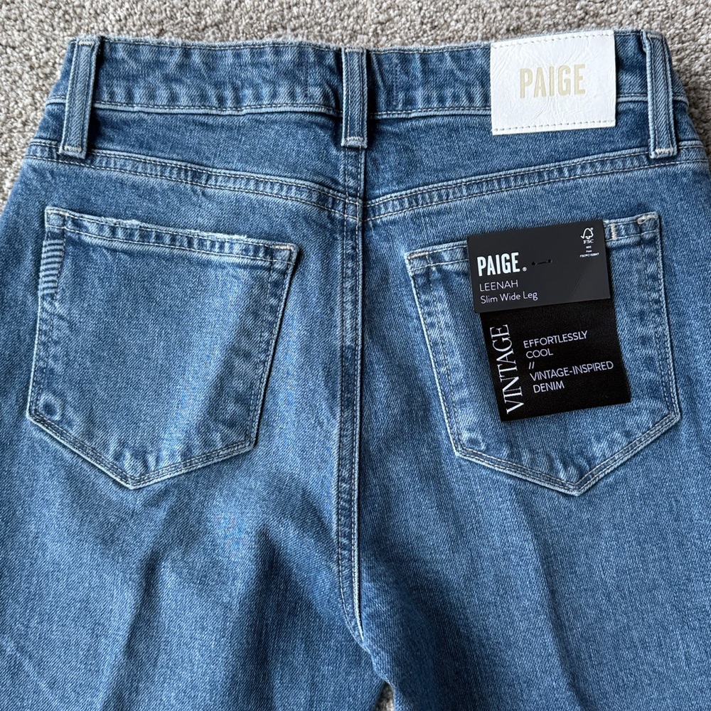 PAIGE Classic Indigo Women’s Straight Jeans - Picture 4 of 4